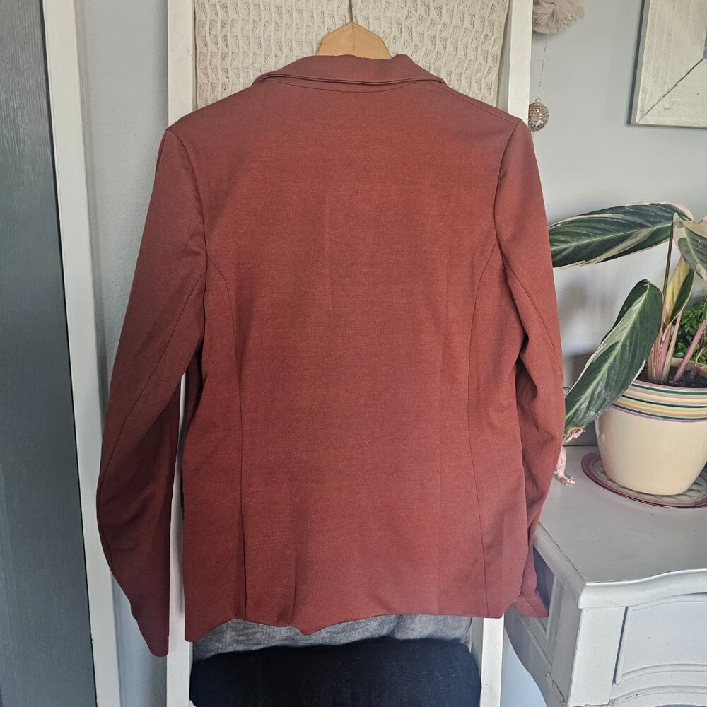 Fashion Nova Rust Blazer | XL | Wrinkle-Resistant Longline Jacket - Picture 4 of 4